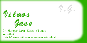 vilmos gass business card